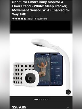Nanit Pro Smart Baby Monitor and Floor Stand